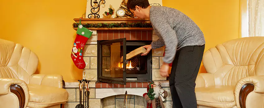 Rusted Metal Fireplace Restoration in Sanford, North Carolina